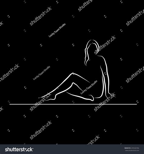 Vector Sign Profile Of Nude Woman Royalty Free Stock Vector Avopix