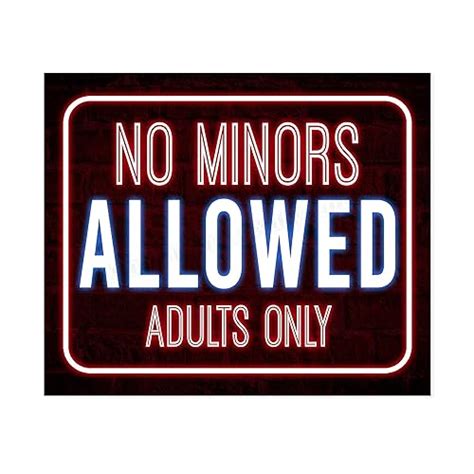 No Minors Allowed Adults Only Funny Bar Sign 10 X 8 Free Hot Nude Porn Pic Gallery