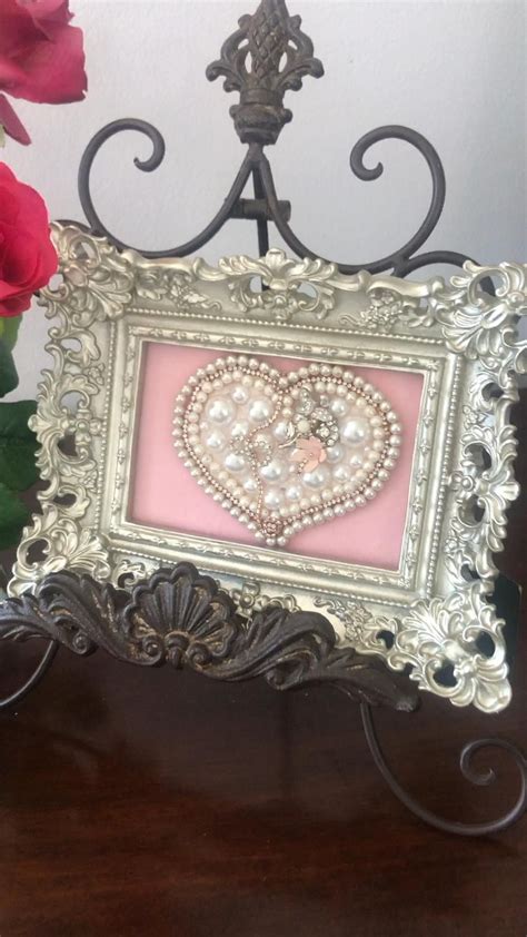 Handmade Framed Jewelry Art Vintage Jewelry Heart Artofit