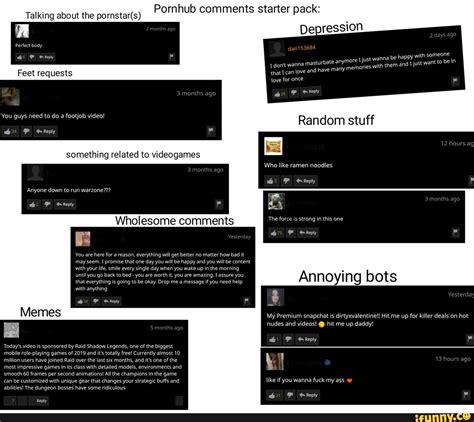 Pornhub Comments Starter Pack Perfect Body 2 Days Ago