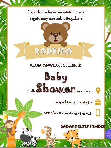 Invitaciones Baby Shower Niño 【powerpoint Canva】ejemplos Y Plantillas