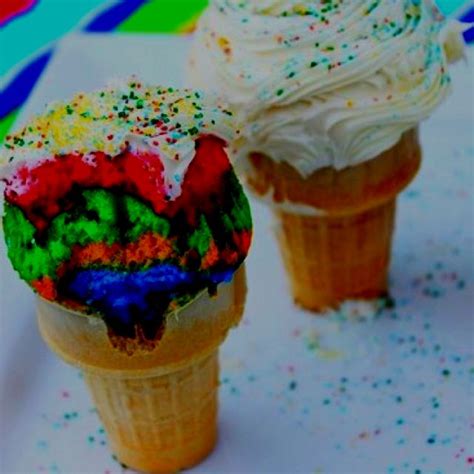 Rainbow Ice Cream Cone Cupcakes Ice Cream Cone Cupcakes Cupcake