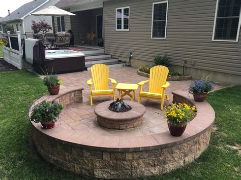 Patio With Firepit And Hot Tub