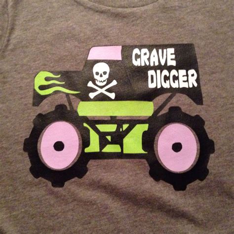 bubs grave digger shirt svg  files silhouettes cricut projects monster trucks