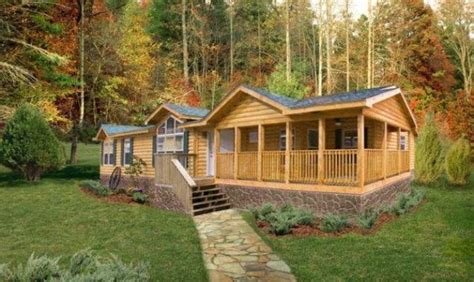 Double Wide Log Cabin Mobile Homes Joy Studio Design Home Plans