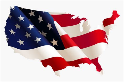 Us Flag Shape Of Country Hd Png Download Kindpng