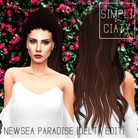 Simpliciaty Newsea S Paradise Hair Retextured Sims 4 Hairs