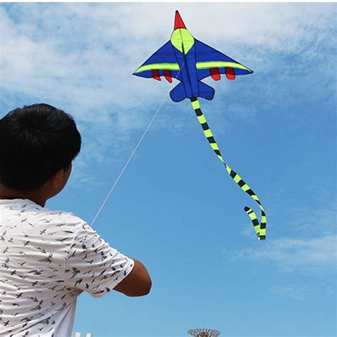 Novelty Kids Flying Kite Long Tail Airplane Kites Outdoor Sports T