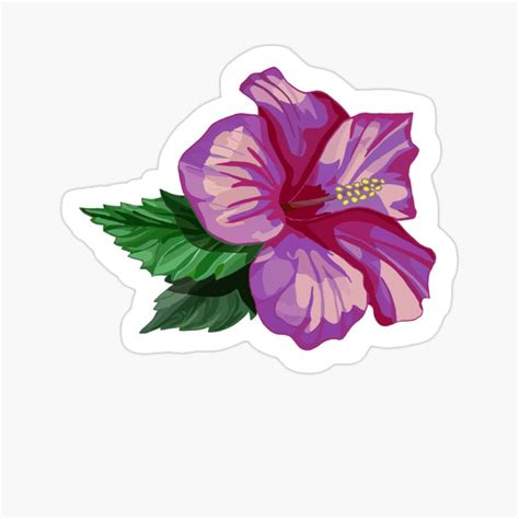 Hibiscus Flower Stickers Etsy