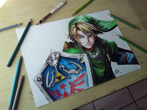 Speed Drawing Link The Legend Of Zelda Youtube Zelda Drawing Zelda Art Legend Of Zelda