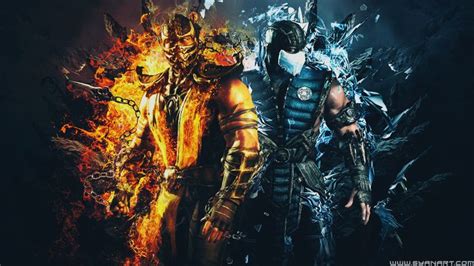 Mortal Kombat Wallpaper Scorpion And Sub Zero Hd Wallpaper In