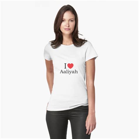 I Love Aaliyah With Simple Love Heart T Shirt By Theredteacup
