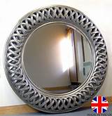 Large Circular Silver Mirror Images