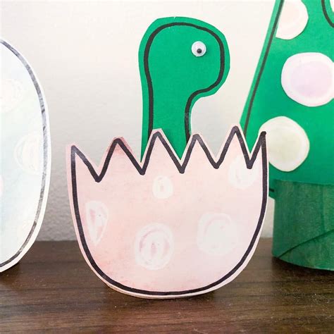 Dinosaur Crafts For Kids Make A Baby Dino And Egg With Paper