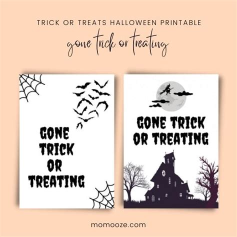 15 Free Trick Or Treat Sign Printables For Halloween