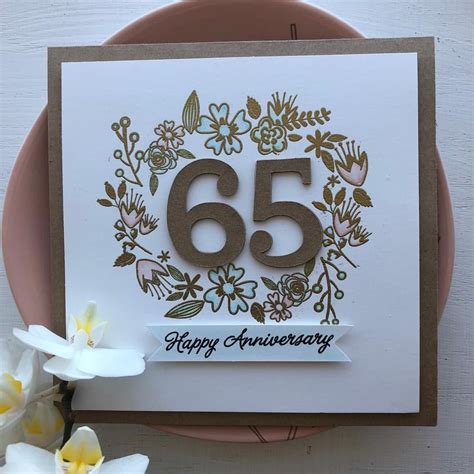 I Made This Special Card For My Husbands Grandparents 65th Wedding