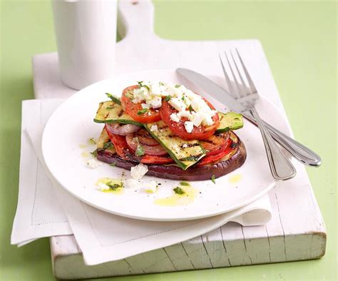 Grilled Vegetable Stack With Feta New Zealand Womans Weekly Food