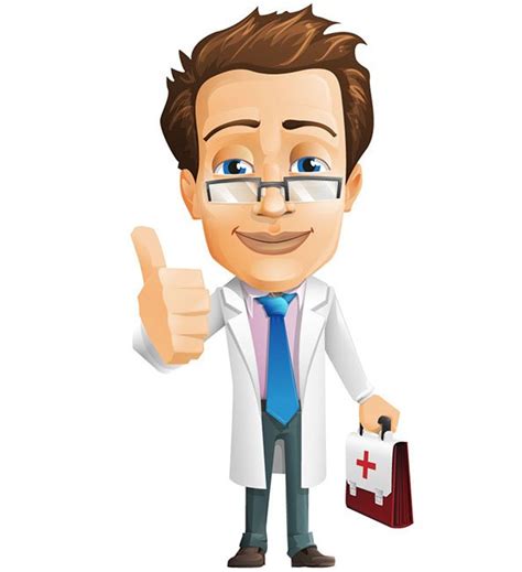 Male Doctor Vector Character With Case Free Vector Download Freeimages