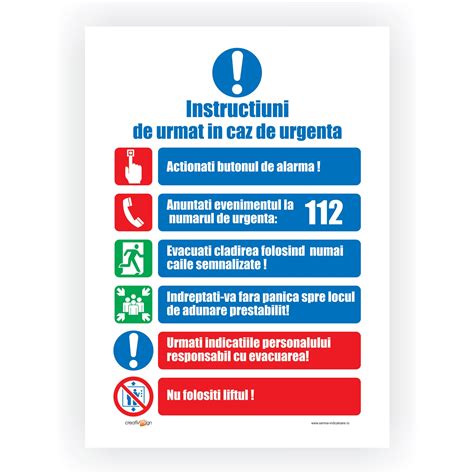 Dedeman Indicator Informare Instructiuni In Caz De Urgenta Pvc 40 X