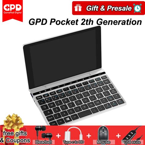 Gpd Pocket 2 Pocket2 7 Inches Mini Laptop Tablet Pc Windows 10 64bit