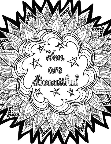 Get This Printable Adult Coloring Pages Quotes You Are