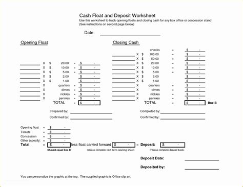 Free Cash Drawer Balance Sheet Template Of Cash Drawer Tally Sheet