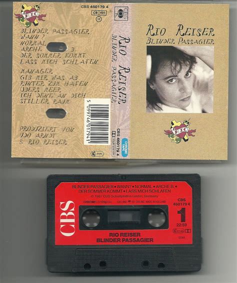 Rio reiser blinder passagier wann? Rio Reiser - Blinder Passagier (1987, Cassette) | Discogs
