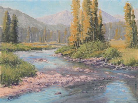 130116 68 Fall River Rocky Mountain National Park Painting By Kenneth