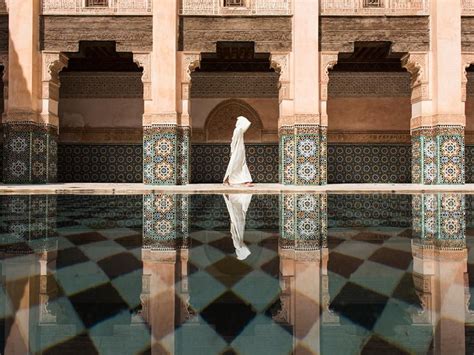 Picture Of The Courtyard Of Ben Youssef In Marrakech Morocco National