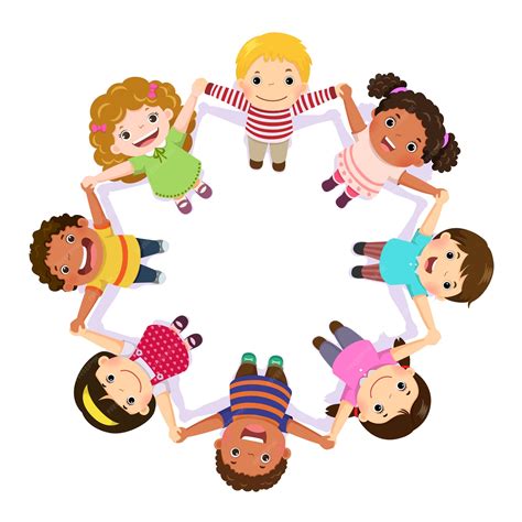 Premium Vector Children Holding Hands In A Circle