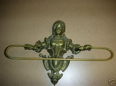 Brass Victorian Lady Towel Bar Holder 37130317