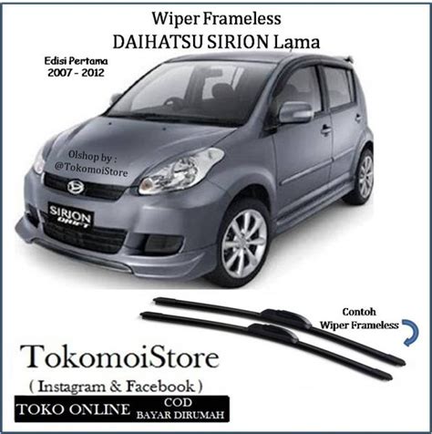 Jual Wiper Frameless Daihatsu SIRION Edisi Pertama Di Lapak Wiper Mobil