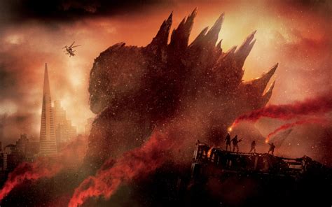 Wallpaper Red Artwork Explosion Godzilla Flame Darkness