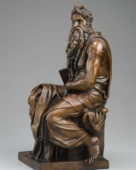 Michelangelos Moses Bronze Sculpture From A Famous Religious Art Decor