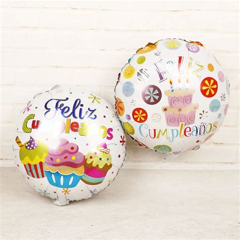 18inch Spanish Happy Birthday Foil Balloons Feliz Cumpleanos Globos