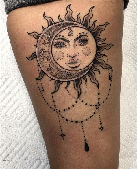 Cool Sun Moon Tattoo Ideas Tattoo Artist Kenny Sanchez