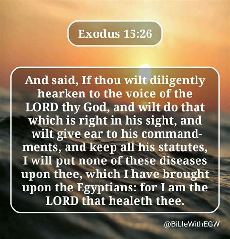 Exodus 1526 Healing Scriptures Inspirational Bible Quotes