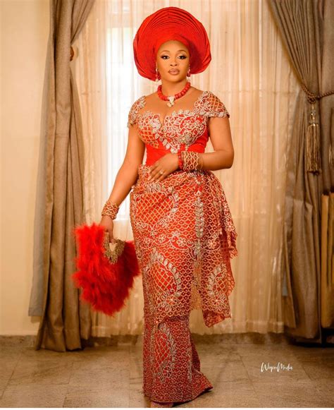 Red And Gold Dress New Nigerian Traditional Igbo Wedding Etsy Canada