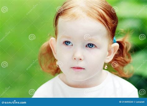 Sad Curly Little Girl Stock Photo Image Of Holding Lifestyle 31449334