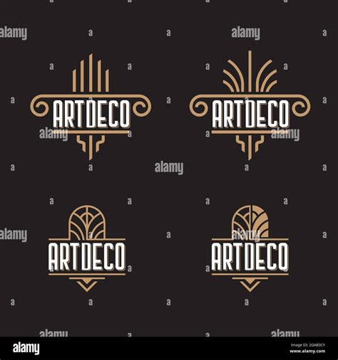 Art Deco Ornaments Logo Template1930 Stock Vector Image And Art Alamy