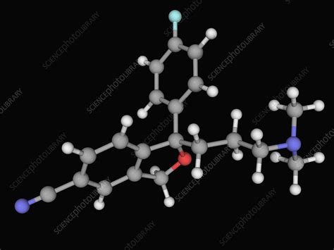Citalopram Drug Molecule Stock Image F0045631 Science Photo Library