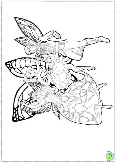 Free printable coloring pages for kids. Barbie Mariposa and the Fairy Princess coloring page ...
