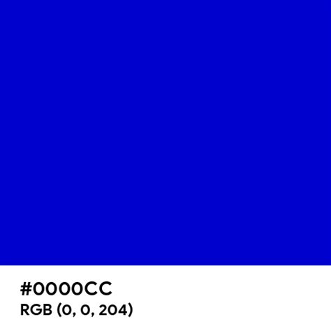 0000cc Color Name Is Medium Blue