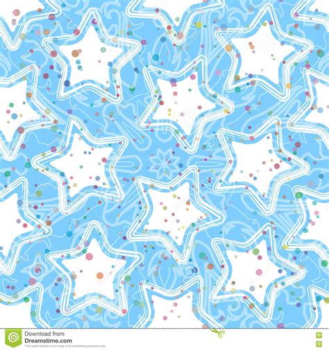Seamless Pattern With Stars Stock Vector Illustration Of Ornament