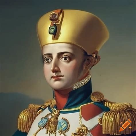 Portrait Of Napoleon Wearing A Pharaohs Nemes