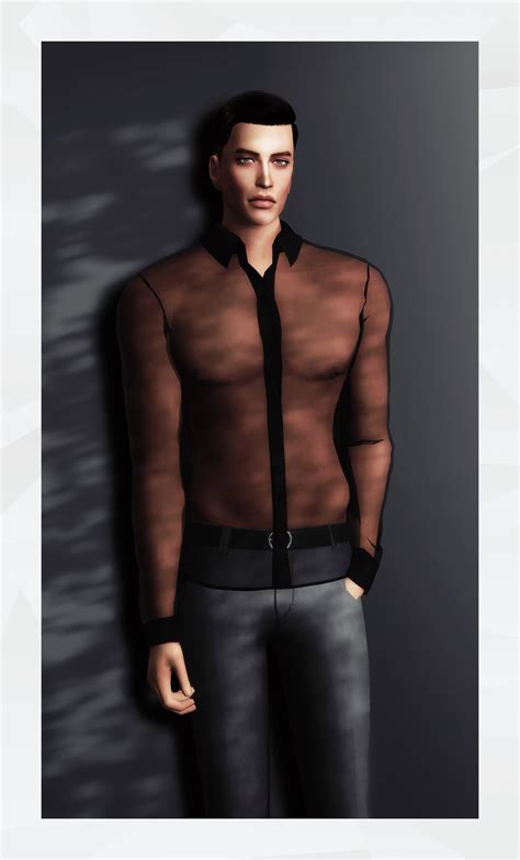 Sims 4 Cc Custom Content Male Clothing See Through Shirt