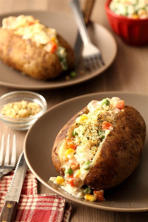 Keep everything cold and work the dough sparingly. Chicken Pot Pie Baked Potatoes (Dinner For Two)