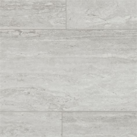 Nouveax Navona Travertine Gray Stone Look 20 Mil X 12 In W X 24 In L