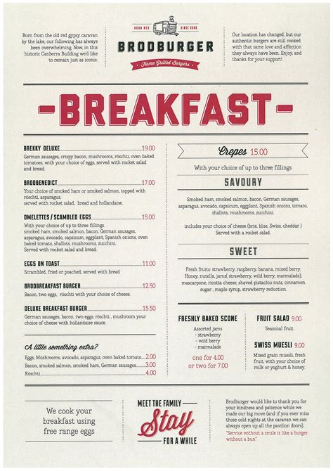 Brodburger Breakfast Breakfast Menu Design Menu Design Inspiration