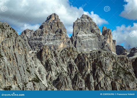Tre Cime Di Lavaredo Dolomite From Cadini Di Misurina Italy Trentino